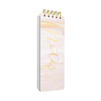 Eccolo - 3"x8.5" Spiral Memo Pad - Pink Marble
