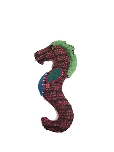 Twoolies - Stuffed Colorful Wool Animal - Sea Horse - Small - 6" Tall