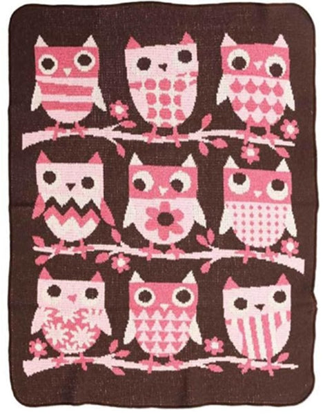 Green 3 Throw Blanket, Owl (Discontinued by Manufacturer)