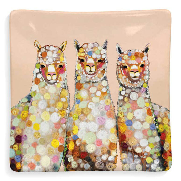 GreenBox - Decorative Dish 4.5" x 4.5" - Alpaca Trio