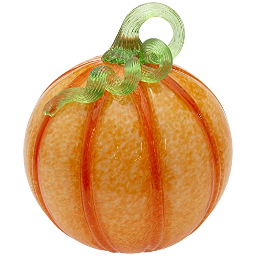 Boston International - Large Glass Pumpkin - Orange