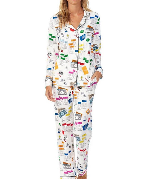 BedHead - Stretch Jersey Pajama Set - Let's Play Monopoly - Medium