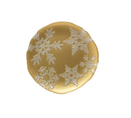 Vietri - Snowflake Salad Plate - Gold