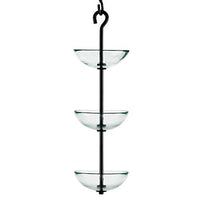 Couronne - Mosaic Birds Triple Hanging Poppy Feeder - Clear