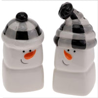 Boston International - Salt & Pepper Set - Joyous Black & White Snowman