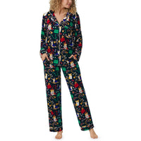 BedHead - Classic Long Sleeve Pajama Set - Royal Corgis - X-Small