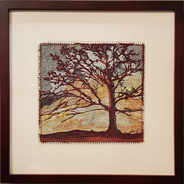 Clothe My Soul - Framed Embroidery Art - Storm Tree