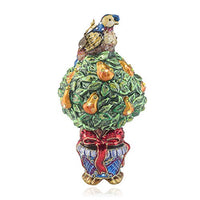 Jay Strongwater - Glass Holiday Ornament - Partridge in a Pear Tree