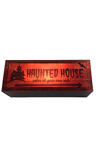 Stony Creek - 8" Rectangular Lit Sign Box - Haunted House