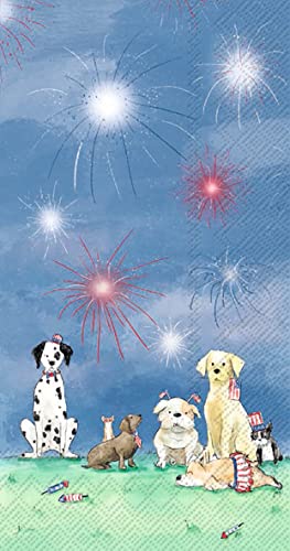 Boston International - Paper Guest Towel - Patriotic Pups