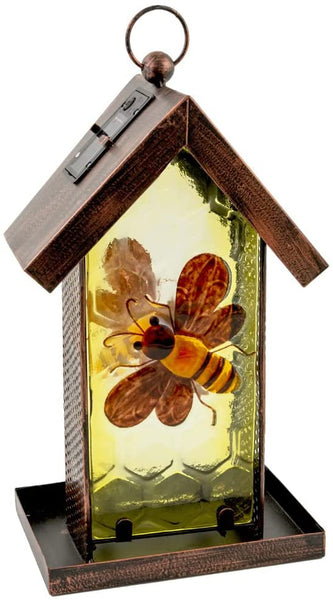 Boston International - Honeybee Solar Bird Feeder Lantern