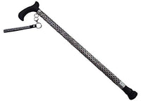 Jacqueline Kent Sugar Cane - Adjustable Cane - Silver & Black
