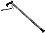 Jacqueline Kent Sugar Cane - Adjustable Cane - Silver & Black
