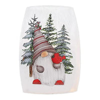 Stony Creek - Lit Small Vase - Winter Gnome with Cardinal