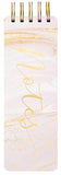 Eccolo - 3"x8.5" Spiral Memo Pad - Pink Marble