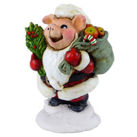 Wee Forest Folk Pig Holly Hog Christmas Holiday Limited Edition