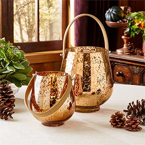 Two's Company - Candle Holder Set - Speckled Gold