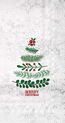 Boston International - Paper Guest Towel - Natural Christmas Tree