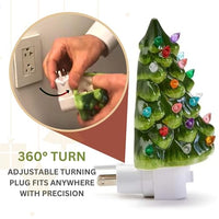 Two's Company - Wall Plug in Night Light - Vintage Christmas Tree