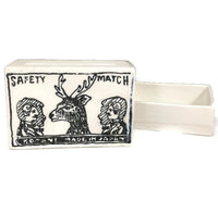 Candy Relics - Hand Made Porcelain Match Box - Deer