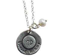 The Vintage Pearl - 18" Charm Necklace - "Blessed Mommy"