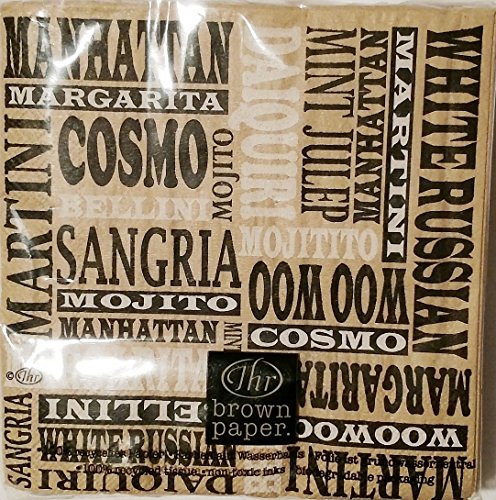 Boston International - 3-Ply 5" Cocktail Napkins - Drinks