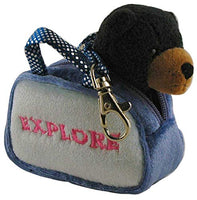 Aurora - Mini Fancy Pals - Pet Black Bear - "Explore" - With Clip On Purse