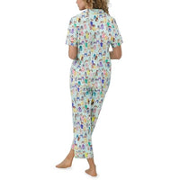 BedHead - Short Sleeve Cropped PJ Set - Fashion Hounds - Large (US 12-14)