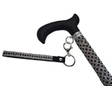 Jacqueline Kent Sugar Cane - Adjustable Cane - Silver & Black