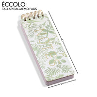 Eccolo - 3"x8.5" Spiral Memo Pad - Botanicals Green