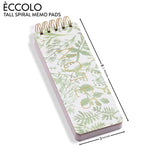 Eccolo - 3"x8.5" Spiral Memo Pad - Botanicals Green