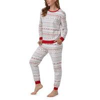 BedHead - L/S Pullover Crew & Jogger PJ Set - Alpine Fair Isle - Medium