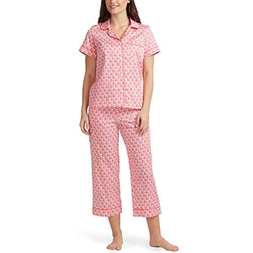 BedHead - Short Sleeve Cropped PJ Set - SeaShells - Large