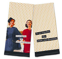 Boston International - Vintage Style Tea Towel - Drunk & Disorderly