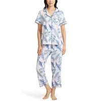 BedHead - Classic Woven Cotton Cropped PJ Set - Breezy Palm - Medium