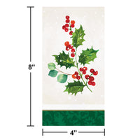 Creative Converting 3-Ply Napkins - Holiday holly - 16 Count
