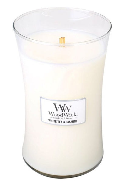 WoodWick - Large Crackling Candle - White Tea & Jasmine