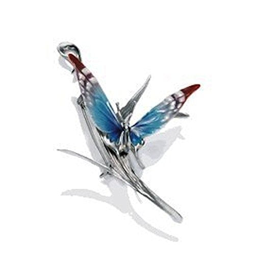 Porcelain - Rhodium Pin - Butterfly