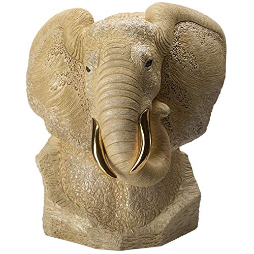 De Rosa - Elephant Bust Figurine - White