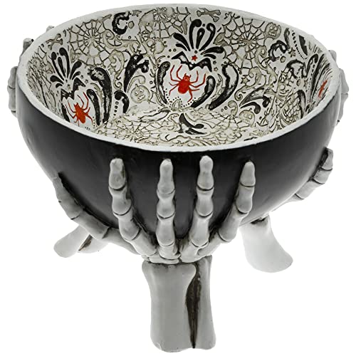 Boston International - Candy Bowl -Spiderwebs & Skeleton Hands