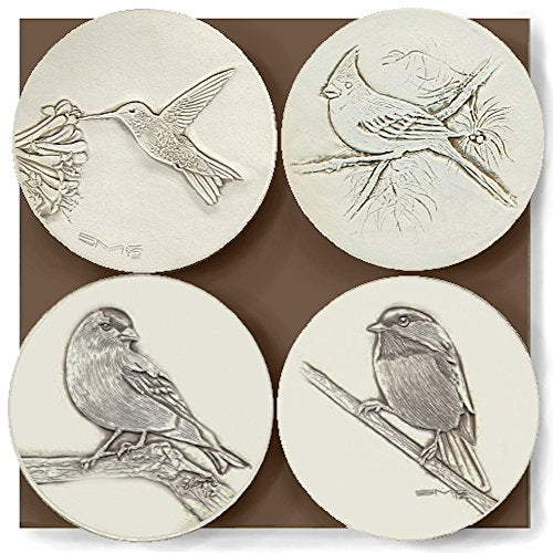 McCarter Coasters - Set of 4 - Assorted Birds Set