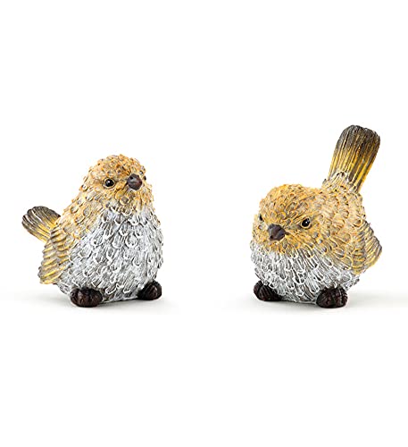 Napco - Yellow Bird Figurines - 2 Assorted Poses