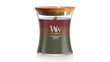 WoodWick - Trilogy Medium Candle - Hearthside  Elderberry Bourbon, Humidor, & Fraser Fir