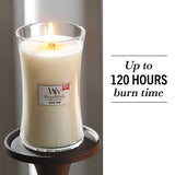 WoodWick - Large Crackling Candle - White Teak