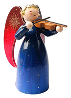 Wendt & Kuhn - Richly Painted Angel with Violin - Large - Blue