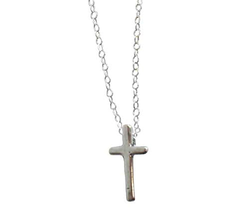 The Vintage Pearl - 18" Charm Necklace - Tiny Cross