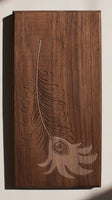 Dave Marcoullier Wood Routings Hanging Wall Art - Peacock Feather
