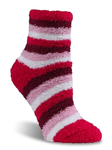 World's Softest Socks - Cozy - Novelty Quarter - Pink Multi Stripe