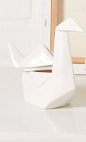 Two's Company - Porcelain Origami Swan Box - Small