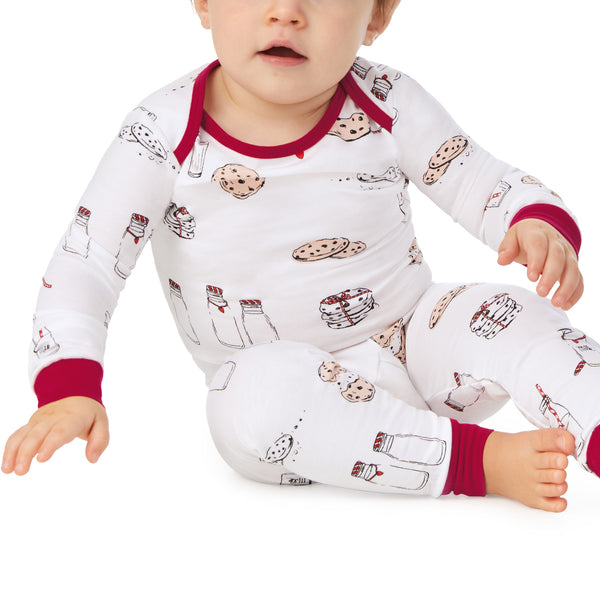 BedHead - Kids Long Sleeve Jersey PJ Set - Milk & Cookies - 9-12 months